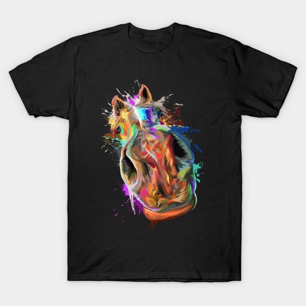 Splash Art Horse T-Shirt | Gifts for Horse lovers T-Shirt by Madfido